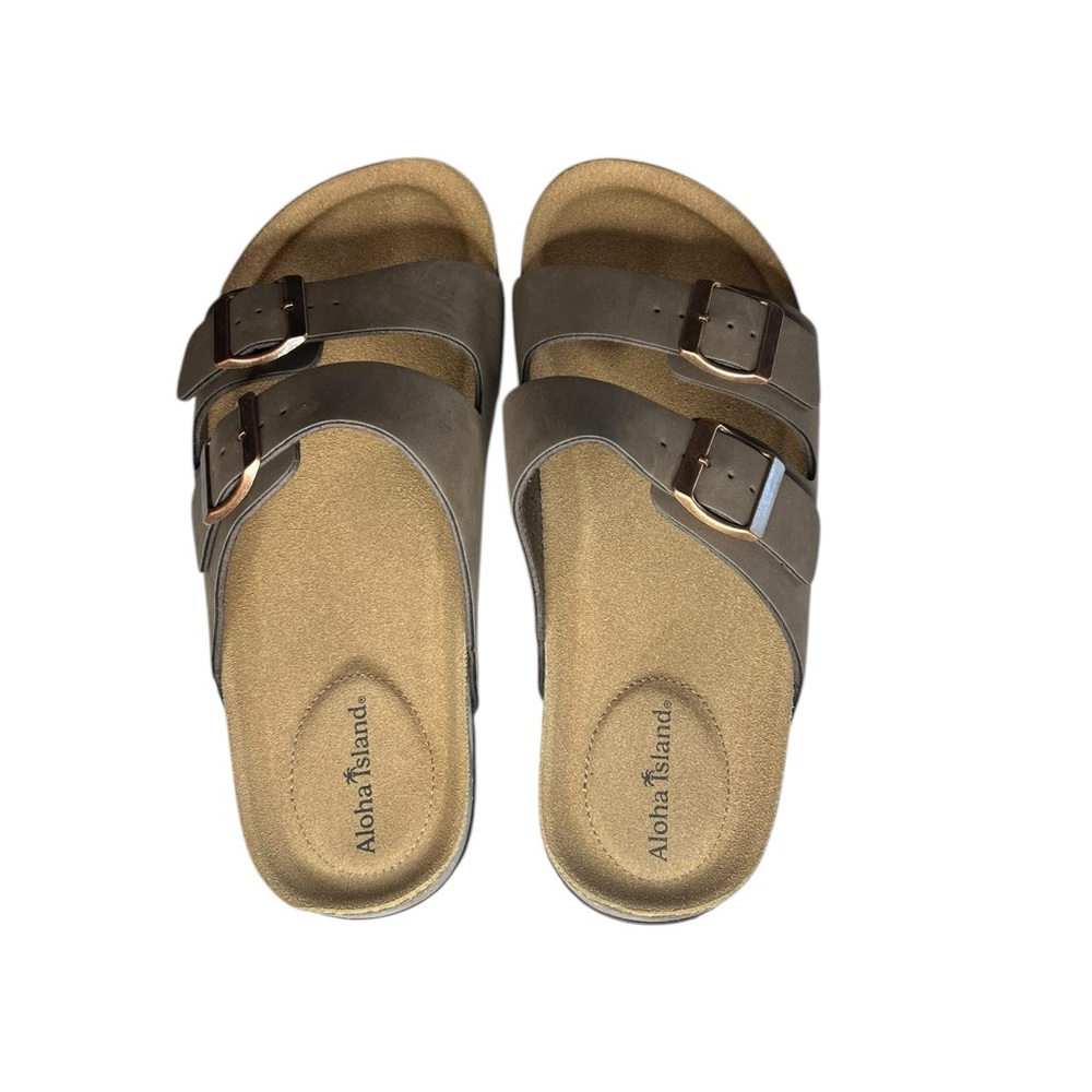 Aloha Island Tan Slide Sandals